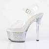 Pleaser - ASPIRE608RSI Sandale à bride à la cheville, Pole dance chaussures - Transparent Product image